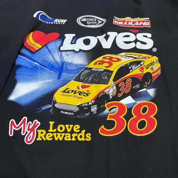 NASCAR Loves 38 by JH DESIGN Men’s Oversized TShirt Size 2XL